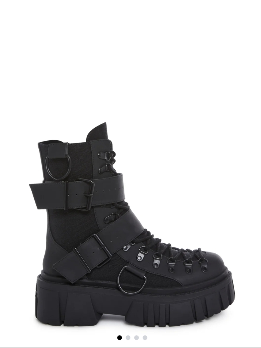 NIB Low Traitor Black Platform Boots - Picture 2 of 7